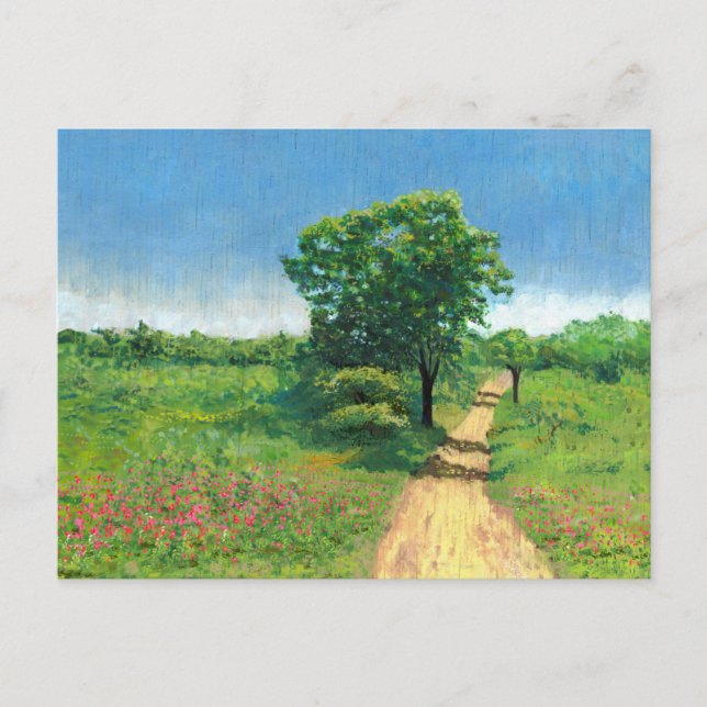 Cartão Postal Paisagem Rústica de Primavera (Frente)