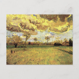 Cartão Postal Paisagem sob um céu tempestuoso por Vincent van Go