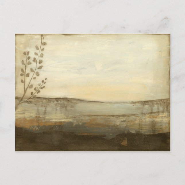 Cartão Postal Paisagem solar moderna - Pintura de óleo (Frente)