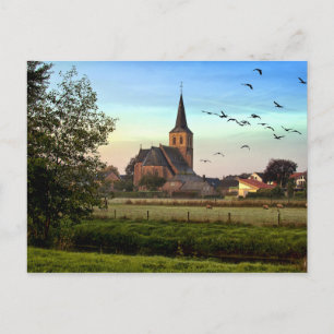 Cartão Postal Paisagem Sunrise do Reino de Deus