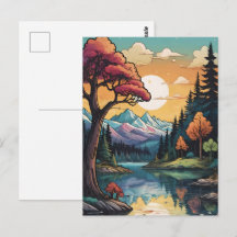 Paisagem Sunset de Serenidade Lakeside Encantada