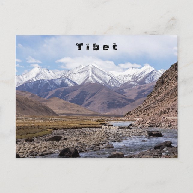 Cartão Postal Paisagem tibetana típica (Frente)