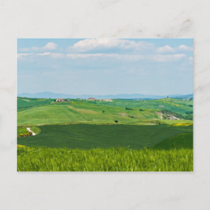 Cartão Postal Paisagem Toscana Típica com Colinas - Itália