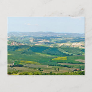 Cartão Postal Paisagem Toscana Típica com Colinas - Itália