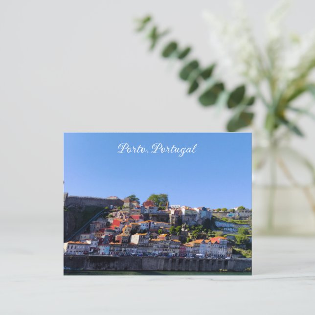 Cartão Postal Paisagem tradicional da cidade do Porto (Em pé/Frente)