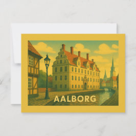 Cartão Postal Paisagem urbana de Aalborg Dinamarca