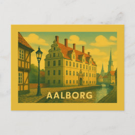 Cartão Postal Paisagem urbana de Aalborg Dinamarca