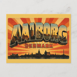 Cartão Postal Paisagem urbana de Aalborg Dinamarca