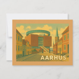 Cartão Postal Paisagem urbana de Aarhus Dinamarca