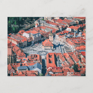 Cartão Postal Paisagem urbana de Brașov, Romênia,