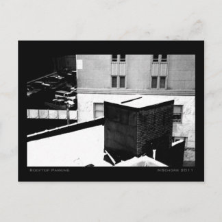 Cartão Postal Paisagem Urbana de Inverno no Telhado