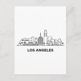 Cartão Postal Paisagem Urbana de Los Angeles Minimalista Arte de