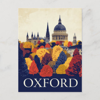 Cartão Postal Paisagem Urbana de Outono de Oxford