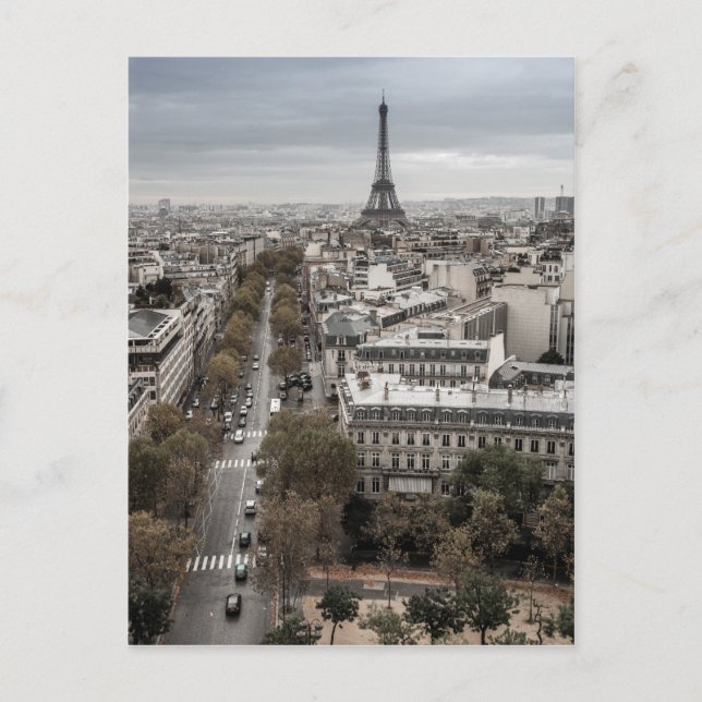 Cartão Postal paisagem urbana de Paris (Frente)