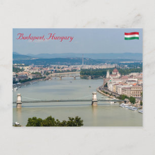 Cartão Postal Paisagem urbana do Danúbio em Budapeste - Hungria