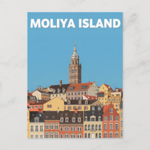 Cartão Postal Paisagem Urbana Histórica Ilha Moliya Viagens Euro