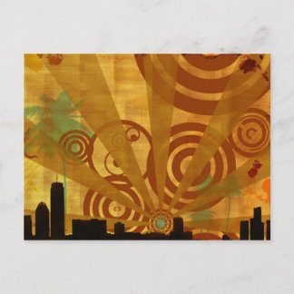 Cartão Postal paisagem urbana retrô