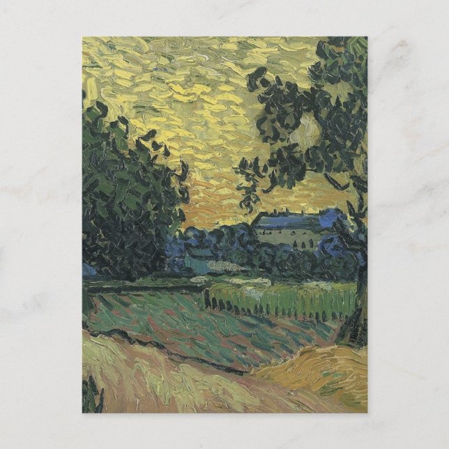 Cartão Postal Paisagem Van Gogh em Twilight (Frente)