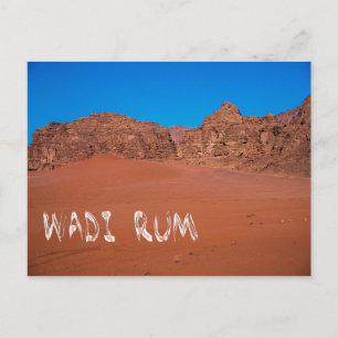 Cartão Postal Paisagem Vermelha de Wadi Rum