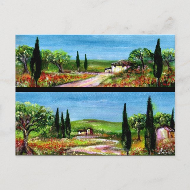 CARTÃO POSTAL PAISAGENS DA TOSCANA (Frente)