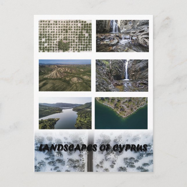 Cartão Postal Paisagens de Chipre postais (Frente)