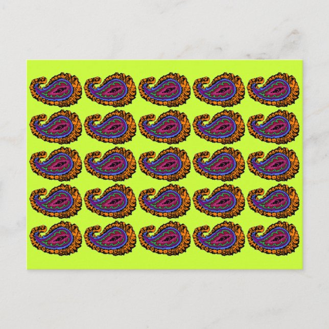 Cartão Postal Paisley (Frente)