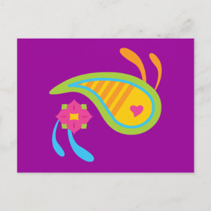 Cartão Postal Paisley Fun