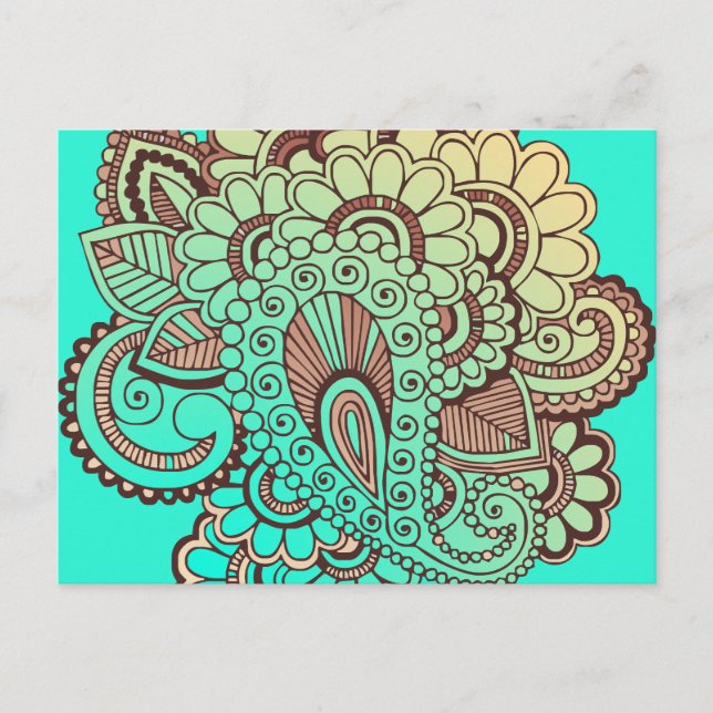 Cartão Postal Paisley Ornaments I + seu apoio. & ideias (Frente)