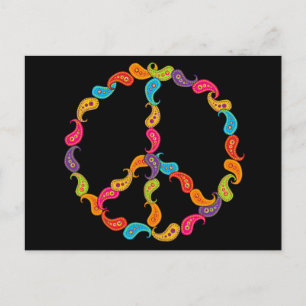 Cartão Postal Paisley Peace