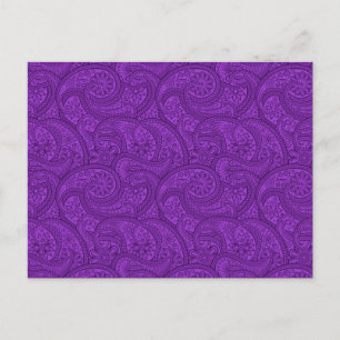 Cartão Postal Paisley Roxo