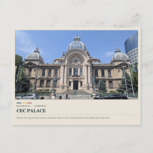 Cartão Postal Palácio CEC de Bucareste