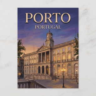 Cartão Postal Palácio da Bolsa, Porto Portugal
