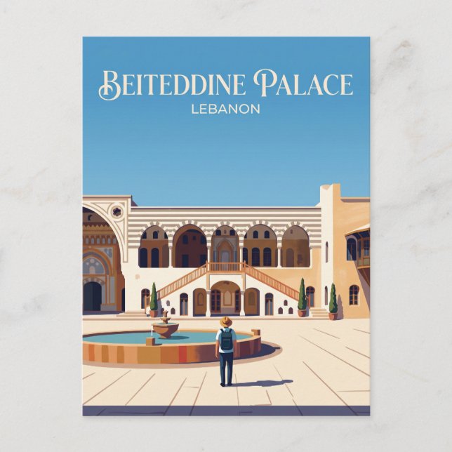 Cartão Postal Palácio de Beiteddine Líbano (Frente)