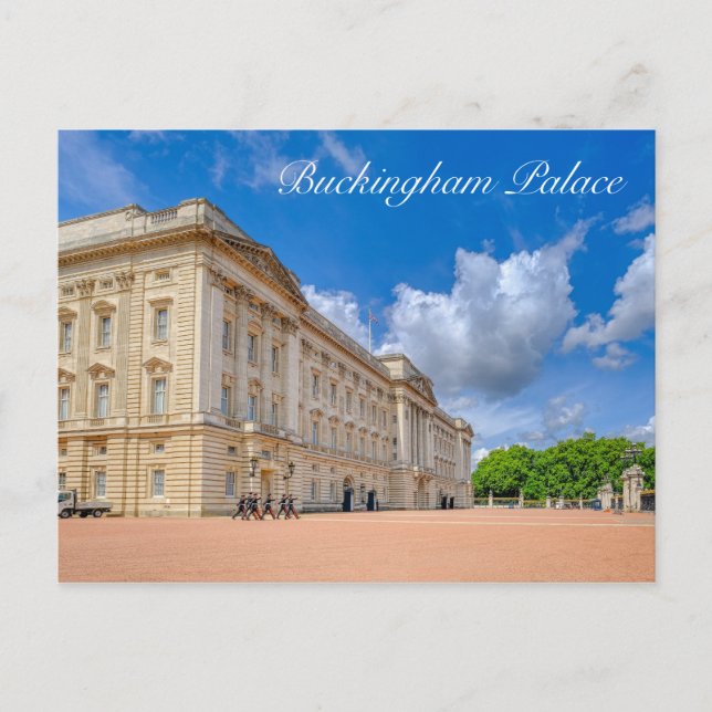 Cartão Postal Palácio de Buckingham, Cartão-postal britânico de  (Frente)