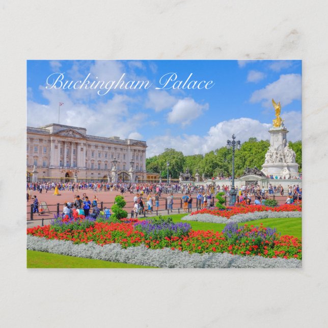 Cartão Postal Palácio de Buckingham, Cartão-postal britânico de  (Frente)