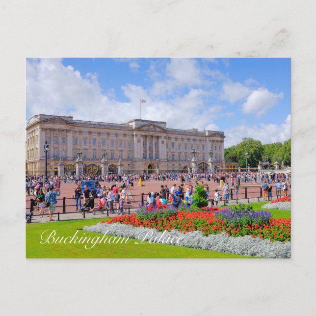 Cartão Postal Palácio de Buckingham, Cartão-postal britânico de  (Frente)