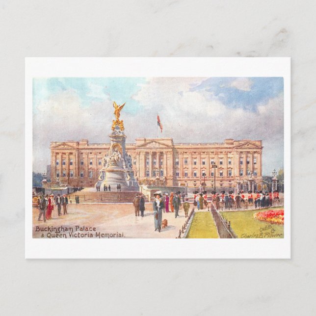 Cartão Postal Palácio de Buckingham em Londres (Frente)