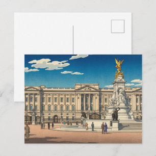 Cartão Postal Palácio de Buckingham Xilogravura Japonesa
