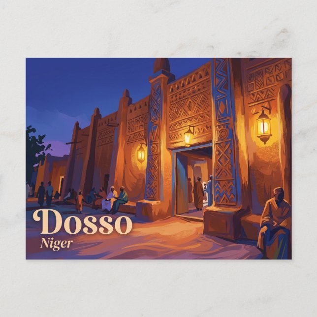 Cartão Postal Palácio de Dosso Níger (Frente)