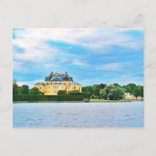 Cartão Postal Palácio de Drottningholm na Suecia