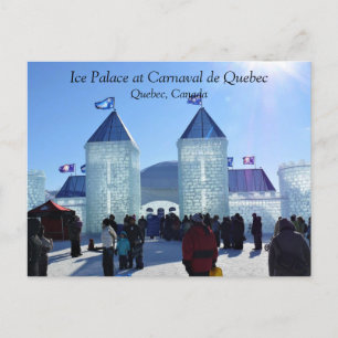 Cartão Postal Palácio de Gelo no Carnaval de Quebec, Canadá