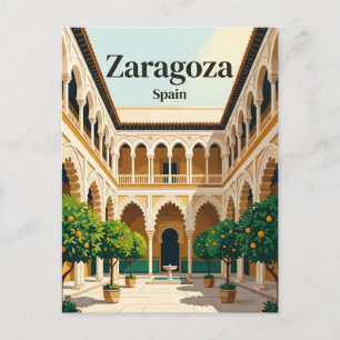 Cartão Postal Palacio de la Aljafería Espanha