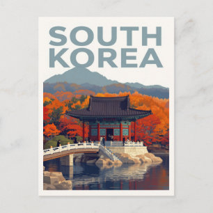 Cartão Postal Palácio de Outono da Coreia do Sul