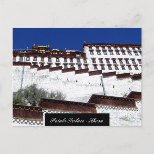 Cartão Postal Palácio de Potala, Arquitetura de Lhasa, Tibete bu