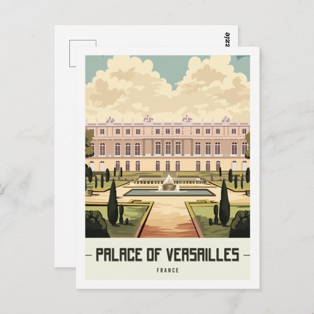 Cartão Postal Palácio de Versalhes Paris Viagem (Frente/Verso)