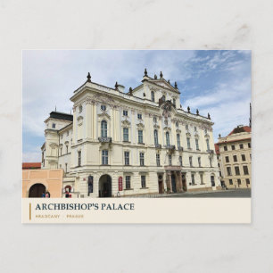 Cartão Postal Palácio do Arcebispo na Praga Histórica