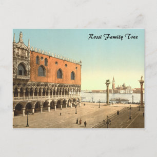 Cartão Postal Palácio do Doge e a Piazzetta, Veneza, Itália