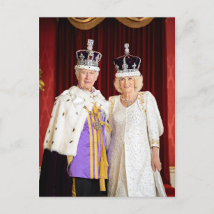 Cartão Postal Palácio do Rei Charles Queen Camilla Buckingham