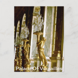 Cartão Postal Palácio dos versailles Sala dos espelhos estátua d
