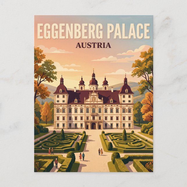 Cartão Postal Palácio Eggenberg Áustria (Frente)